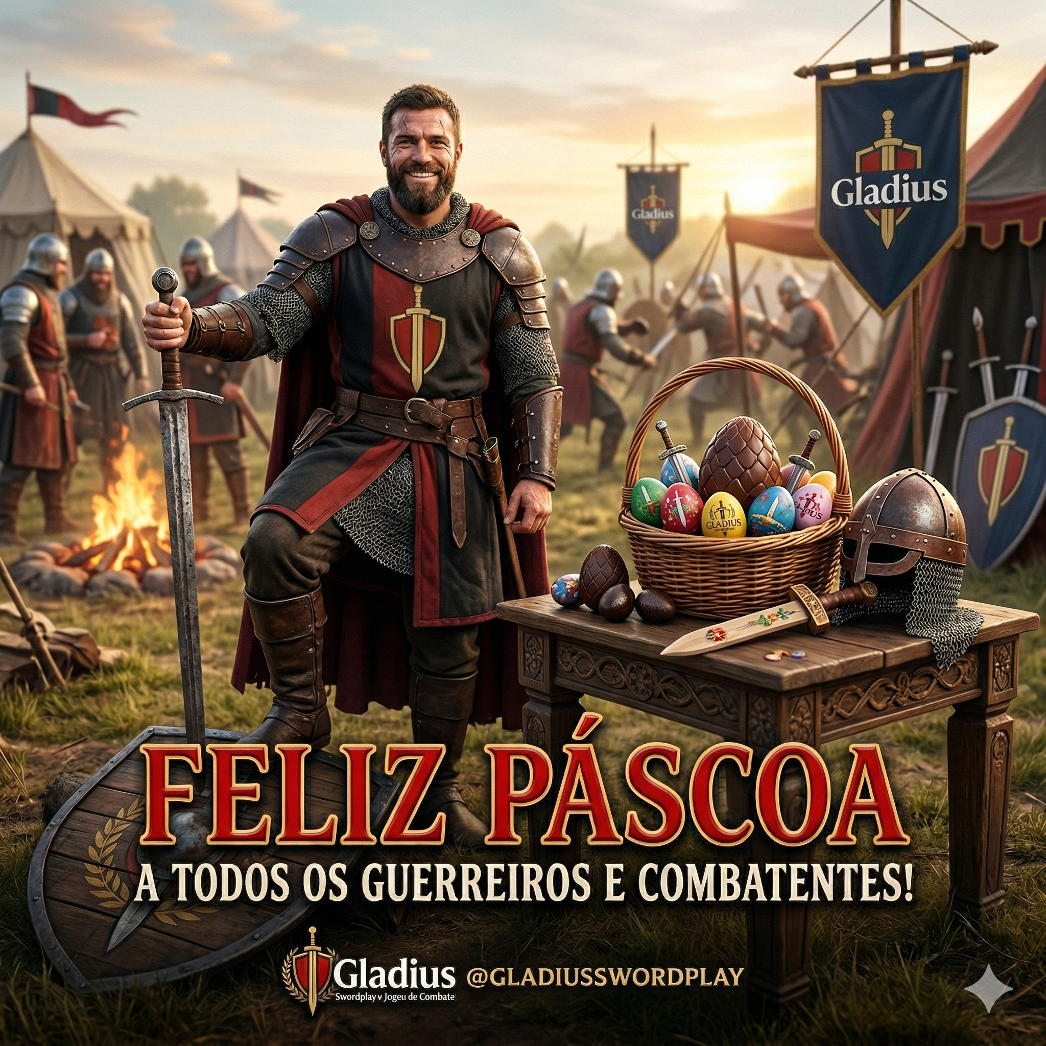 ⚔️ Feliz Páscoa a todos os guerreiros e combatentes da Gladius Swordplay! ⚔️